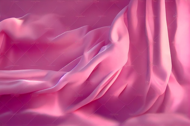 Background made of pink chiffon fabricgenerative ai