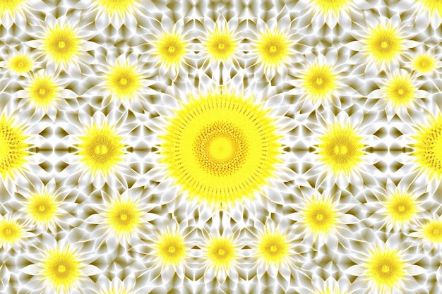 A background made of yellow and white flowers.