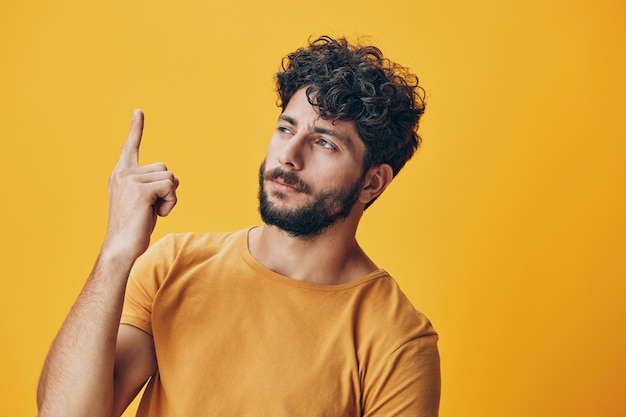 Background man face portrait expression happy young guy adult looking white person