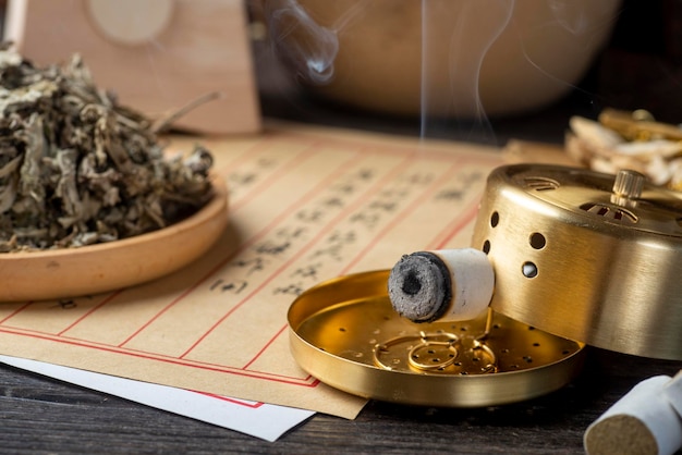 Background of moxibustion and Chinese herbal medicine