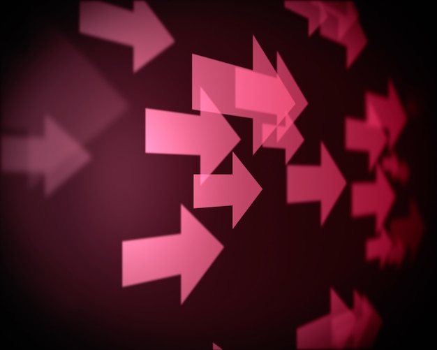 Photo background of multiple pink arrows