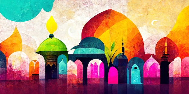 Background for Muslim feast of the holy month of Ramadan Kareem.