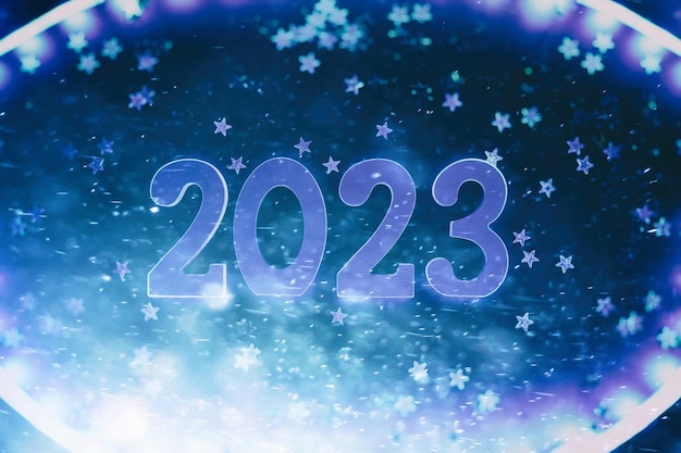 Background to New Year 2023 Beautiful Panoramic web banner