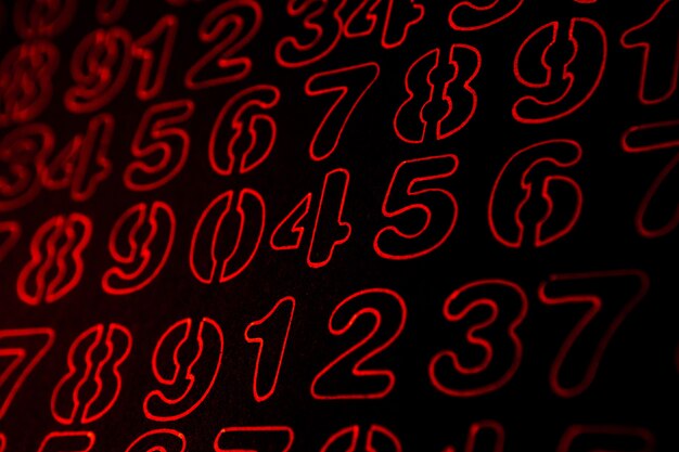 background of numbers from zero to nine