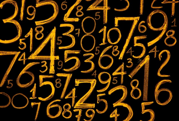 background of numbers from zero to nine