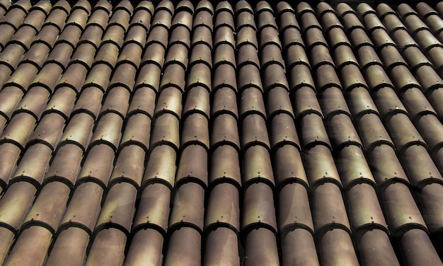 Background of old roof tiles