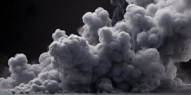 A background of particles of gray shiny smoke