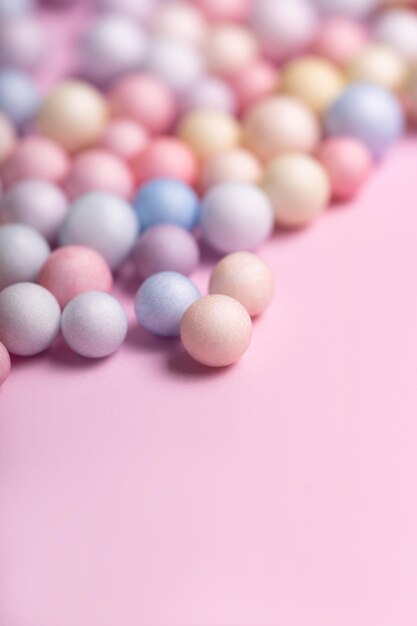 Background of pastel colored balls. Abstract background