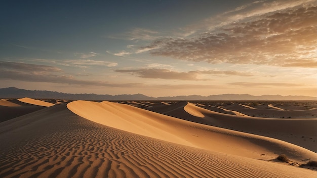 Background photo of neutraltoned image of desert landscape at sunset