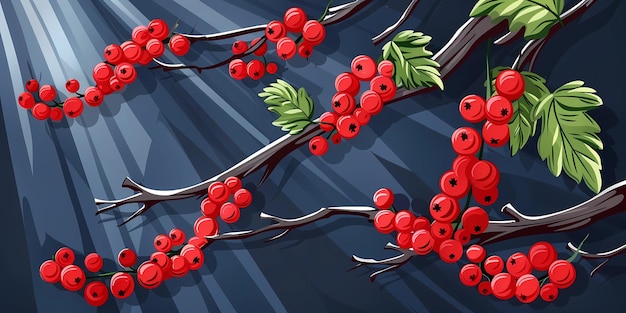 background picture with berries a simple image of berry bushes raspberries strawberries and cherr