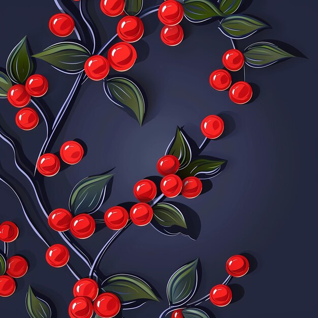 background picture with berries a simple image of berry bushes raspberries strawberries and cherr