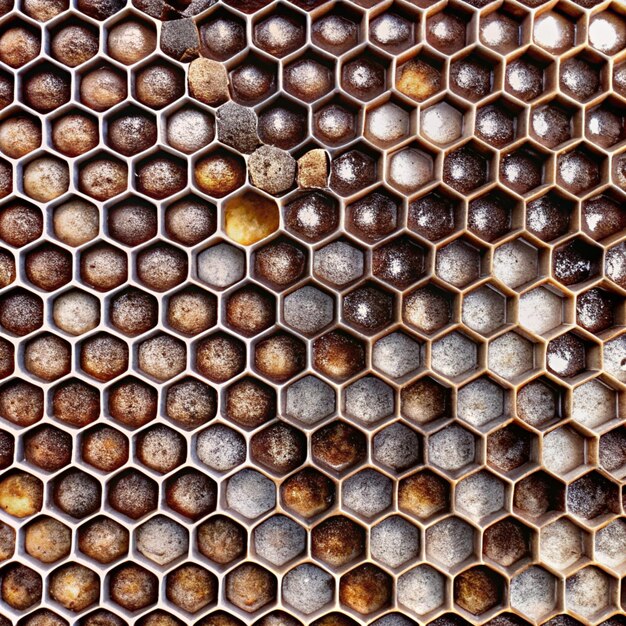 a background of a piece of brown and white hexagonal tiles