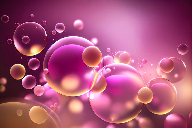 Background pink bubbles Generative AI Generative AI