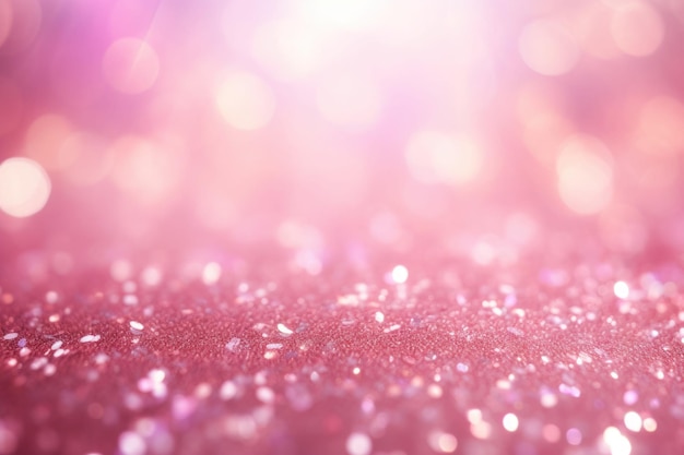 Background of a pink fairy dust light pattern Glitter and sun rays shine upon it AI generated