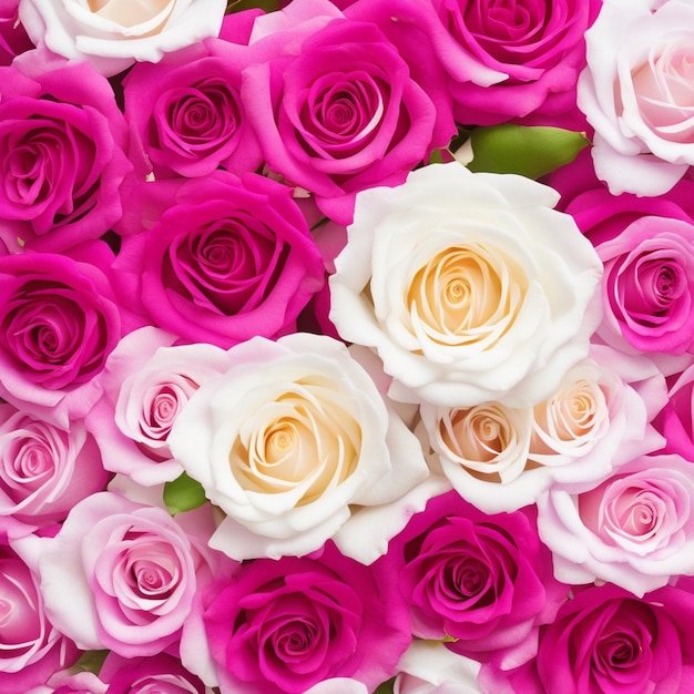 Background of pink and purple rose flowers valentines day background AIGenerated