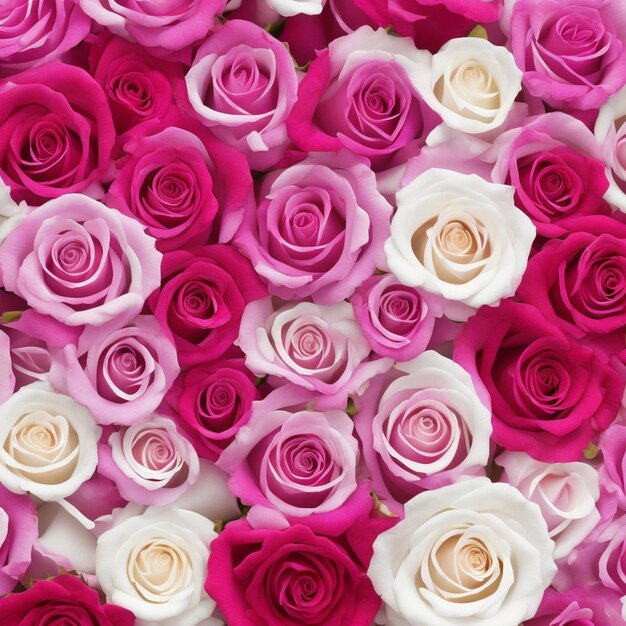 Background of pink and purple rose flowers valentines day background AIGenerated