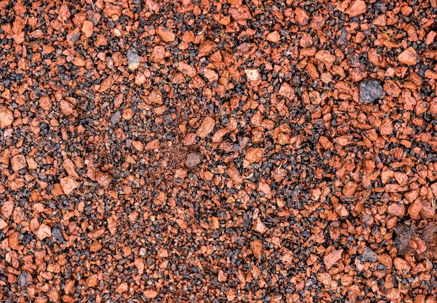 Background of red gravel Textures