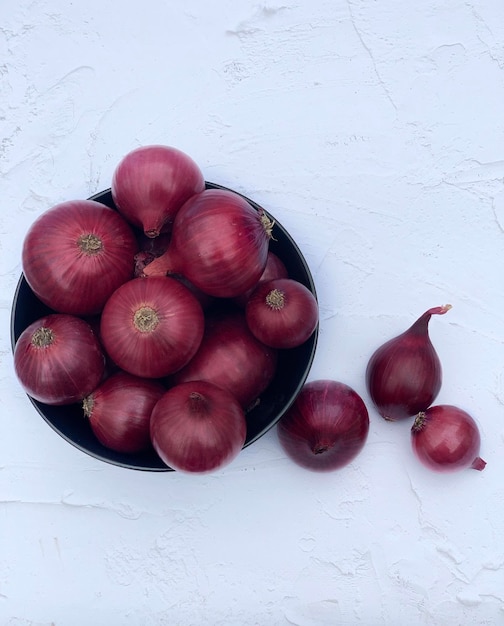 background of red onion close-up.