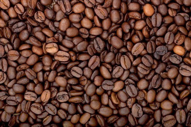 Background of roasted brown coffee bean