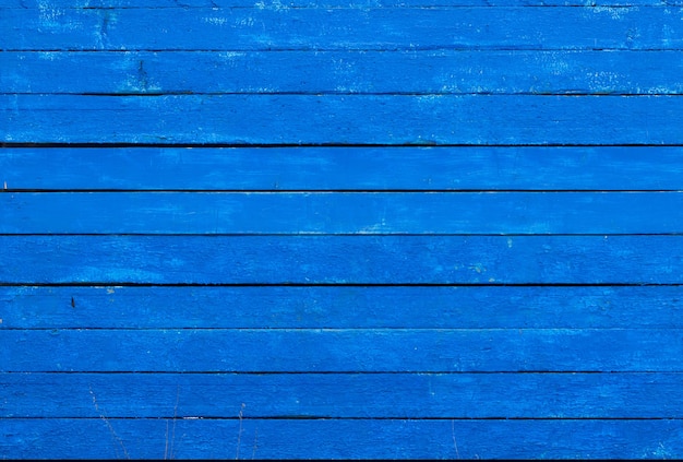 Background of rough planks painted in blue color