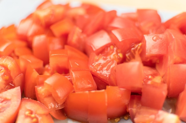 Background of sliced tomatoes