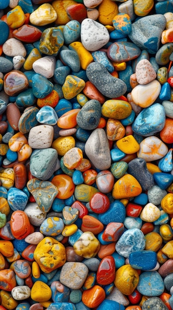 Background of small colorful stones