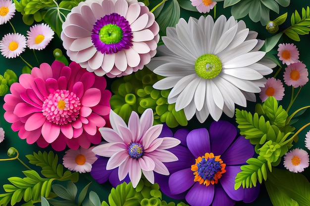 Background of spring flowers