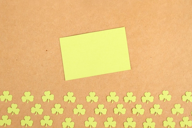 Background for St Patrick39s Day Silhouettes of green clover