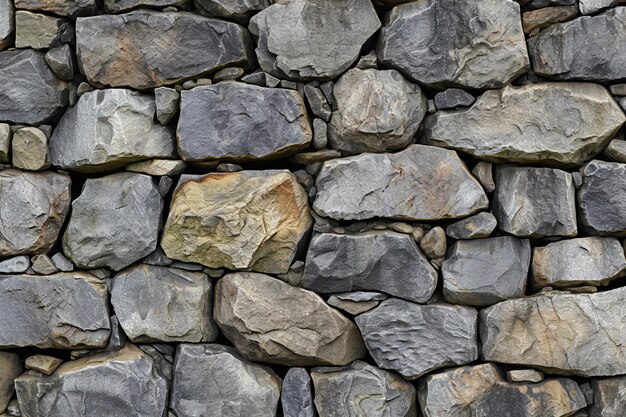 Background of stone wall texture Closeup of natural stone wall