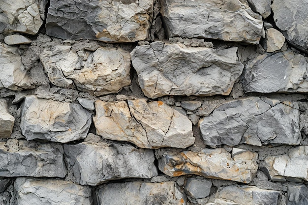 Background of stone wall texture Closeup of stone wall texture