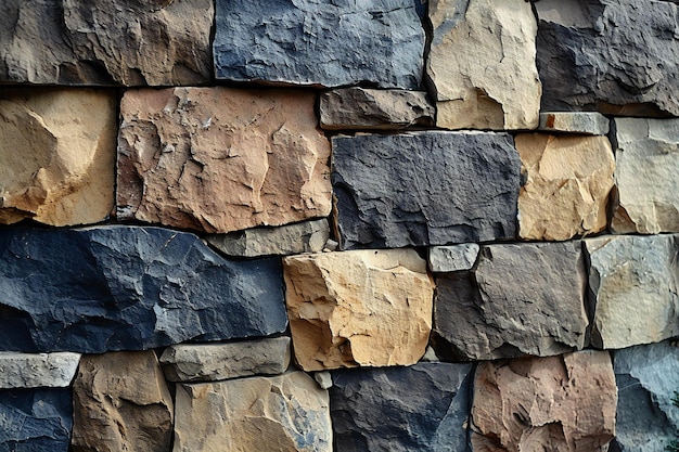 Background of stone wall texture Closeup of stone wall texture