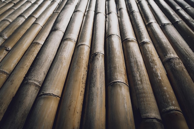 Background and texture of bamboo wall or fence