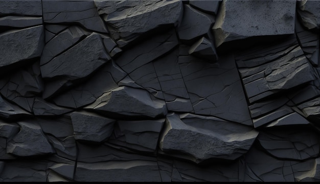 Background or texture in dark grey black slate or stone generative ai