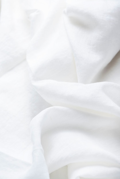 Background texture of Linen fabric in natural white color. Sewing concept