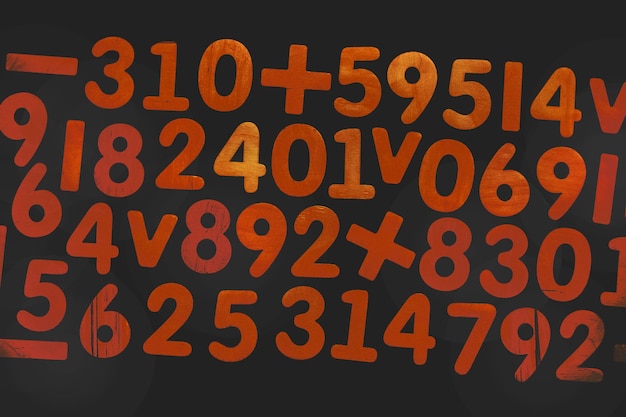 Background or texture of numbers.