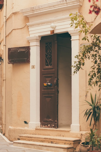 Background texture of parts of buildings, elements of architecture doors. 