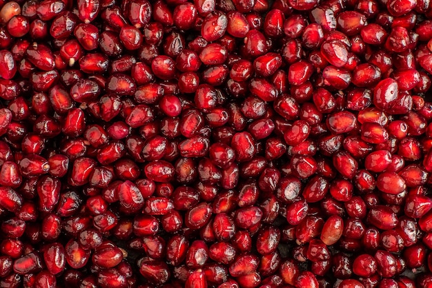 Background texture of a Pomegranate seeds close up