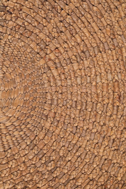 background and texture of round wicker basket