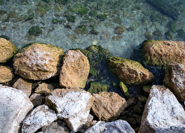 background texture stones in the water