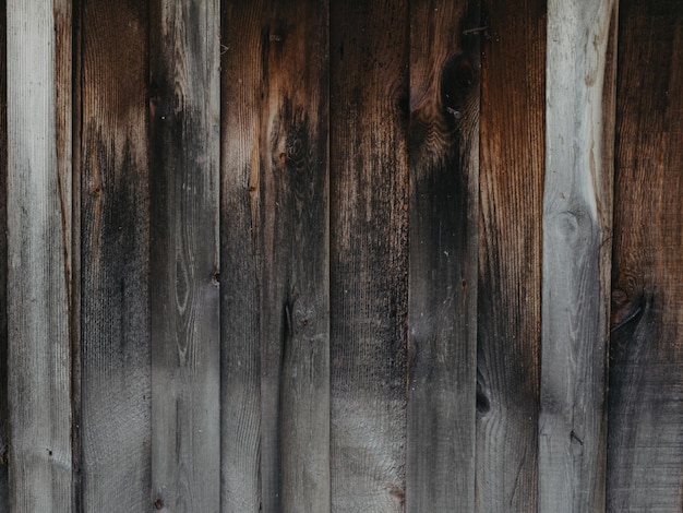 The background texture of the wall is made of gray old wooden boards Closeup