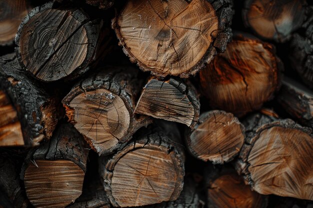 background of tree logs for firewood