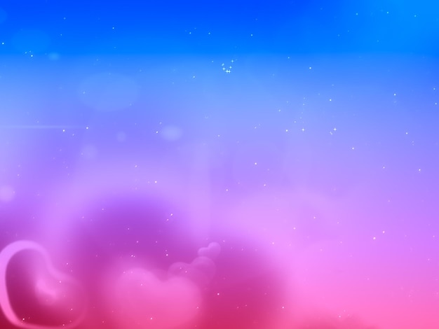 Background for Valentine's Day lovers in gradient color and hearts