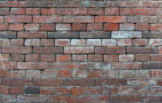 Background wall of red old brick