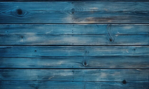 Background or wallpaper of Medium Blue color painted wooden boards