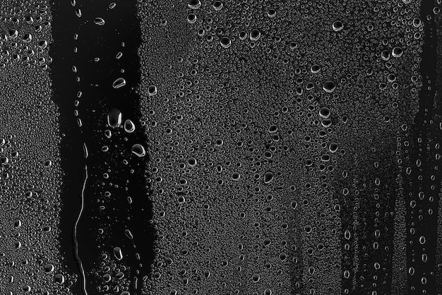 background water drops on black glass, full photo size, overlay layer design