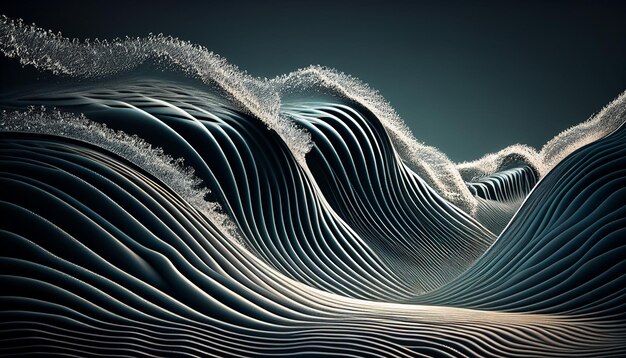 Background of wave lines