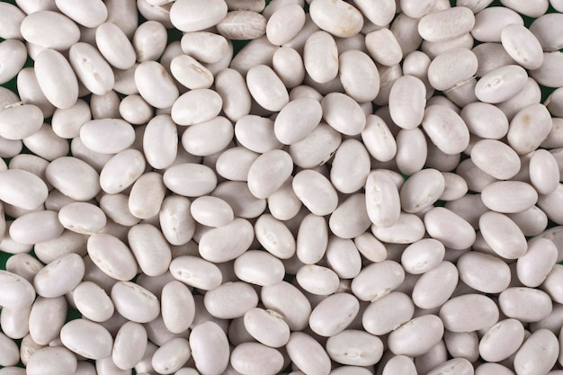 Background of white beans close up.