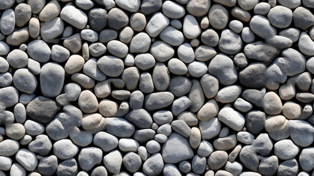 Background of white pebble stones Texture of pebbles