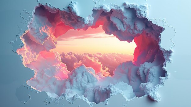 background white with color sky hole Generate AI