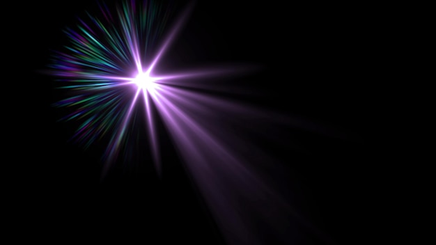 background with bright star with rays